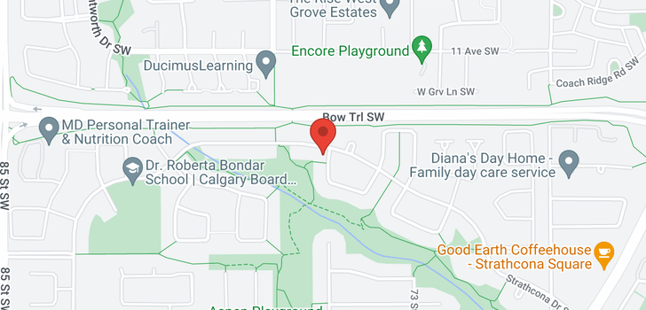map of 1408 STRATHCONA DR SW